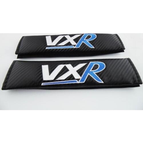 2 x Blue VXR for Astra Vectra Embroidery Seat Belt Shoulder Pads Cover Cushion
