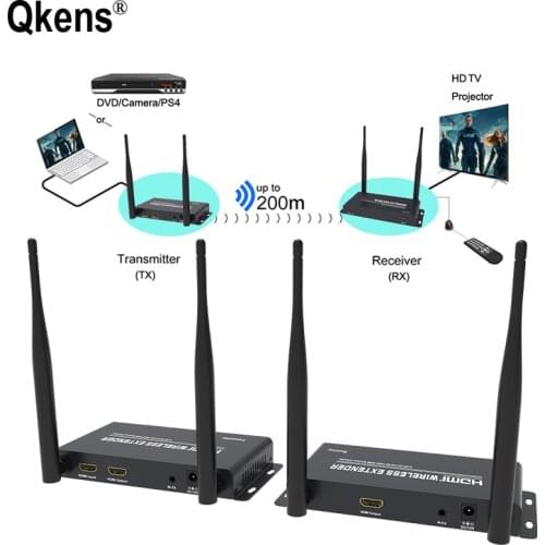 200M Wireless Wifi HDMI-compatible Extender Sender Transmitter HD 1080p Audio Video Receiver Converter 1 TX To 2 3 4 RX PC to TV