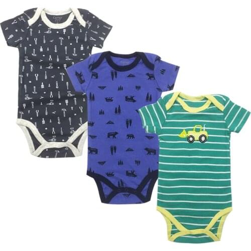 Baby Bodysuit Newborn Babies Girls Boys Body Random 3 Pack 3 6 9 12 18 24 Months Infant Short Sleeve Bodysuits
