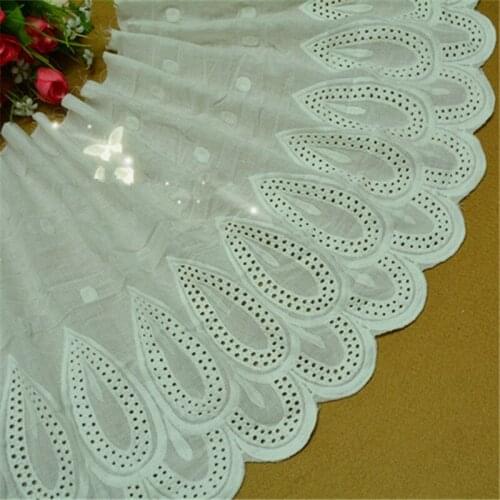3 Yard/ lot Handmade DIY cotton embroidered lace fabrics clothing dress lace trim width 26cm accessories