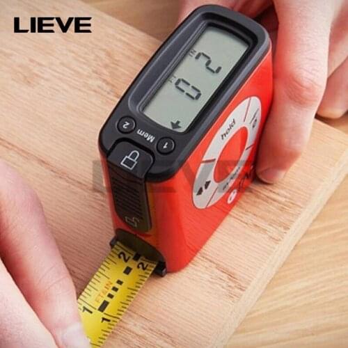 5m/16ft Portable Digital Laser Measure with LCD Display Measuring Tape Accurately Electronic Steel Measure Metric Gauging Tools