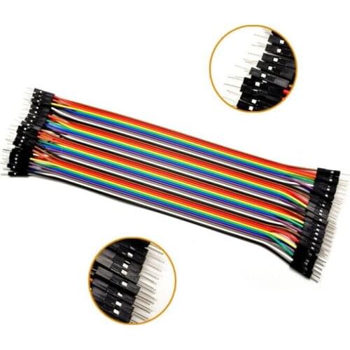 5pcs Dupont Flexible Flat Cable FFC wire 20CM 1P-10P Male to Male 2.54 connector Jumper Wire Dupont Cable