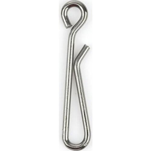 50pcs/lot Box Stainless Steel Fishing Snaps Fastlock Clips Safety Connector Accessories Tackle For Lures Hooks