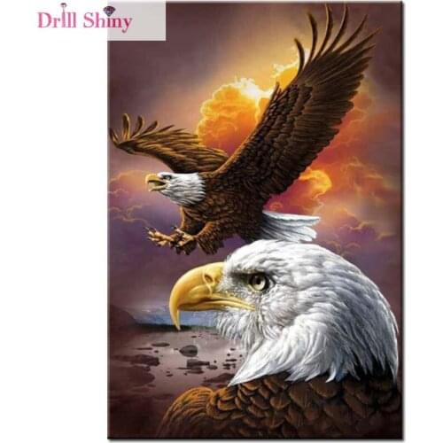 Animals Eagle DIY 5D Diamond Mosaic Full Diamond Painting Embroidery Cross Stitch Kits Creative Man Birthday Gifts