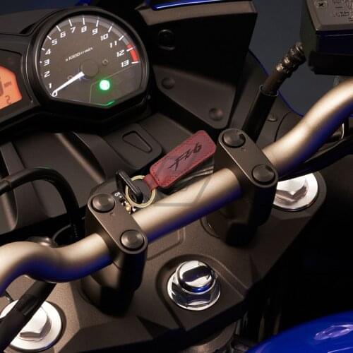 Motorcycle Keychain Cowhide Key Ring Case for Yamaha FZ6N FZ6S FZ6 Fazer