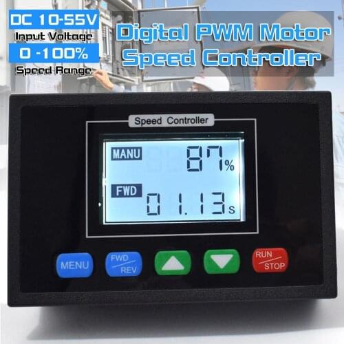 Digital Display 0~100% Digital PWM Motor Speed Controller DC 12V 24V 36V 48V Time Reversible 40A Adjustment Speed Controller