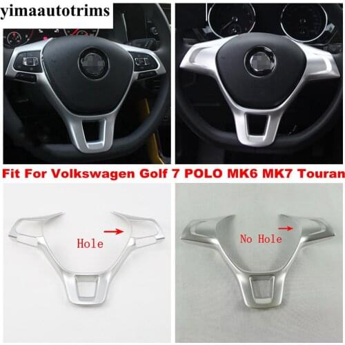 Steering Wheel Frame Decor Cover Trim For Volkswagen Golf 7 POLO MK6 MK7 Touran ABS Carbon Fiber / Matte Accessories Interior