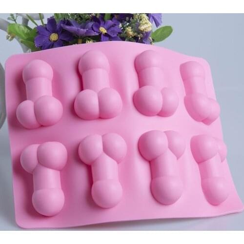 DIY Silicone Cake Mold Lover Penis Shape Baking Cookie Fondant Ice Cube Mould Cake Decorating Valentine Gift Kitchen Accessories