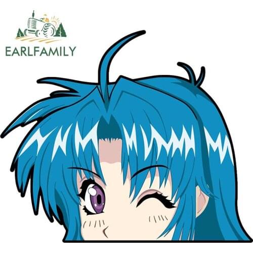 EARLFAMILY 13cm x 11.1cm for Full Metal Panic Chidori Peeker Car Decal Scratch-proof Sticker DIY Waterproof Decoration