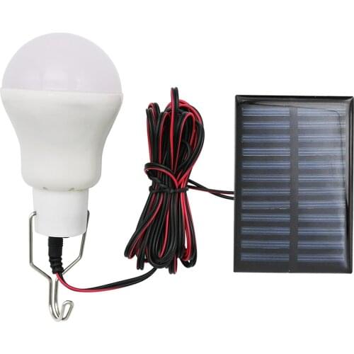 Solar LED Bulb 15w 150lm Energy saving light Portable Wall Lamp for for Camping Hiking Fishing Emergency lighting
