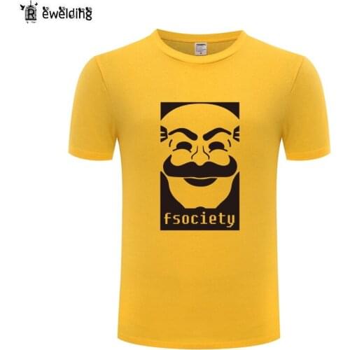 US TV Mr. Robot Banksy Fsociety Men T Shirt Funny T Shirts Men Cotton Short Sleeve Male Tshirt Streetwear Top Tee Summer Style
