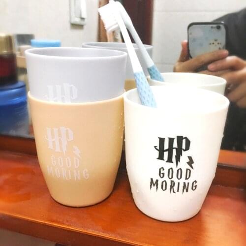 Good Moring Toothbrush Holder Cup Toothpaste Holder Bathroom Cup Travel Toothbrush Storage Toothbrush Mug Tooth Brush Cup