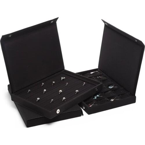 Flip leather jewelry storage tray ring tray jewelry display tray jewelry display tray can be customized logo