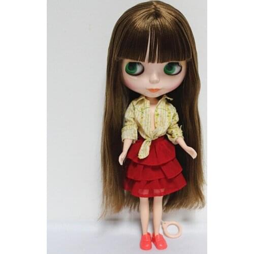 Free Shipping big discount RBL-19DIY Nude Blyth doll birthday gift for girl 4 colour big eyes dolls with beautiful Hair cute toy