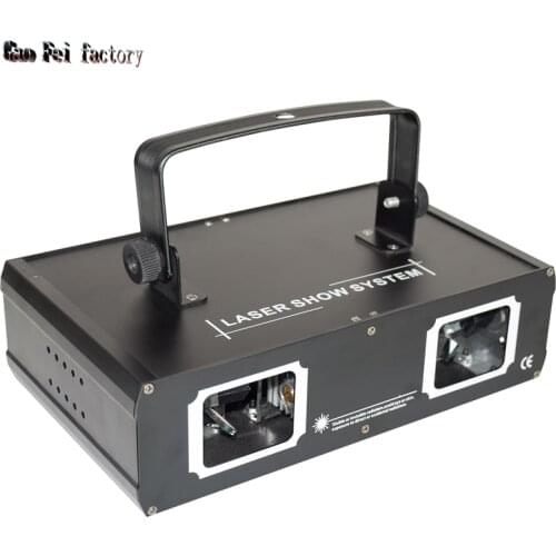 2 Lens RGB Beam Laser Projector Light DMX512 Professional DJ Show Club Holiday Home Bar Stage Lighting For Christmas Sound Party