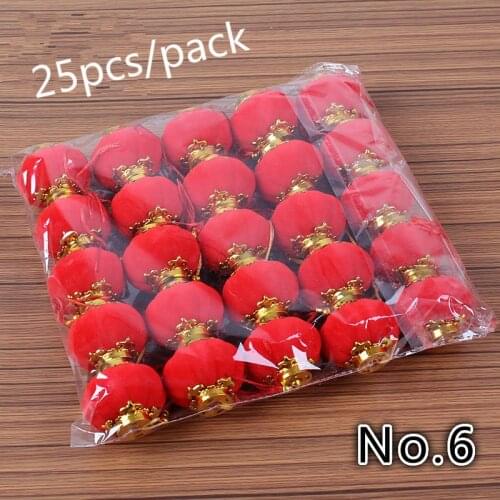 Hot sale 25pcs/lot Traditional Chinese Red Lanterns New Year Wedding Party Spring Festival Hang Mini Lantern Home Decoration