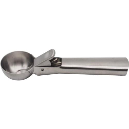 Ice Spoon Stainless Steel Ice Cream Scoop For Fruits Cookie Dough Scooper With Trigger Frozen Yogurt Sorbet Ice Ball Maker