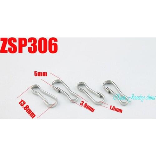 Small cucurbit shape necklace clasp stainless steel hook DIY key chain accessories parts 100pcs ZSP306