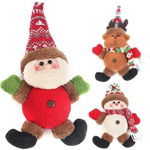 Cute Santa Claus Shape Hanging Decor Creative Christmas Plush Hanging Holiday Decor for Home Xmas Tree Decor Ornament Kids Gifts