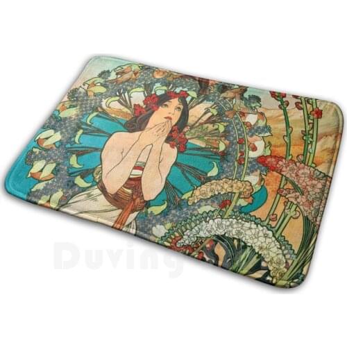 Monaco Monte Carlo Vintage Travel Poster Restored 1897 Soft Non-Slip Mat Rug Carpet Cushion Monaco Monte Carlo France