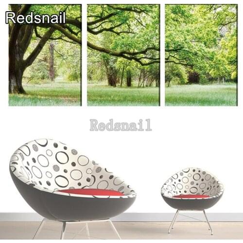 3 piece pcs green tree landscape diamond painting new arrivals 5d diamond mosaic drill square Cross Stitch Diamond art TT2472