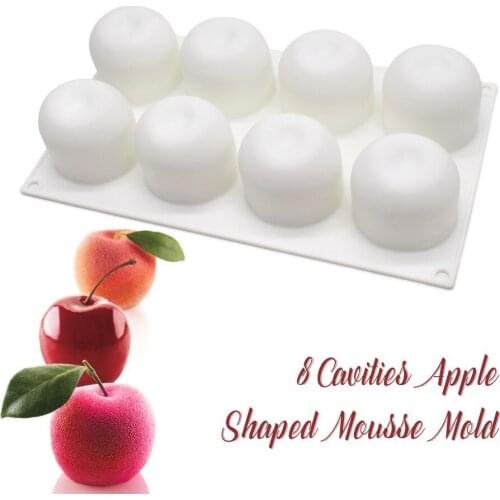 2020 New Apple Mousse Mold Apple Silicone Mold Christmas Fruit Mousse Cake Silicone Cake Mold