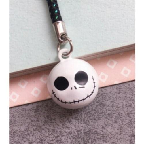 New 50 pcs Nightmare Before Christmas Lovely Jingle Bells,Christmas Decoration,Cartoon Lanyard Accessories Bell key Chains H--45