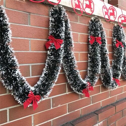 New Year Christmas Garland Decorations For Home Party Wall Decor Christmas Tree Decorations Strips With Bowknot Navidad Supplies