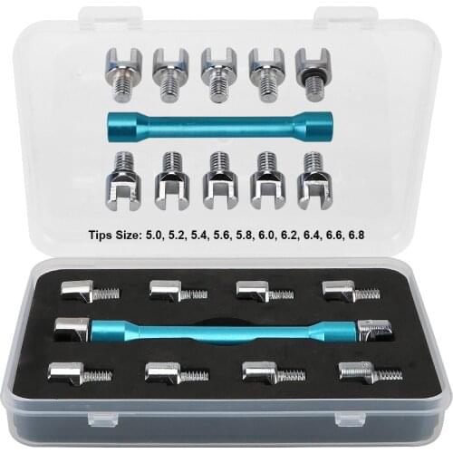 LEEPEE Handle Repair Tool With 10 Pieces Hardened Tips 5.0~6.8 For Most Motorbikes Motorcycle Spoke Wrench Set Universal