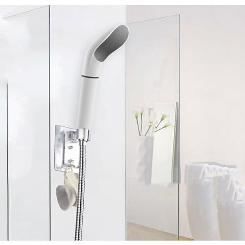 Shower Pressurized Detachable Toilet Handheld Anti-Blocking White Curved Water Heater Shower Single Head