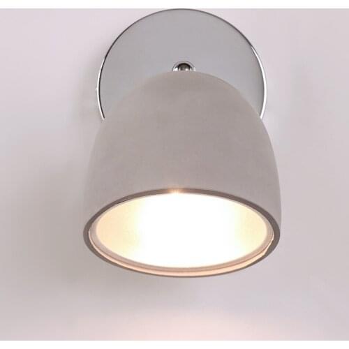 Modern Simple Wall Lights LED 220V Design Swing Head Sconce Concrete Wall Lamp for Workroom Bedside Bedroom Living Room Bedside