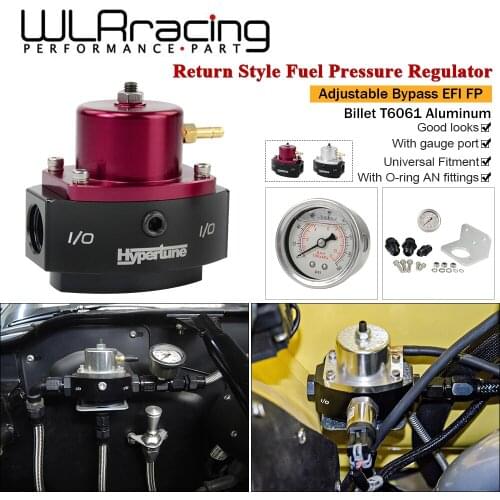 AN6/AN8 E85 Compatible Return Adjustable Style Billet Aluminum Bypass EFI Fuel Pressure Regulator