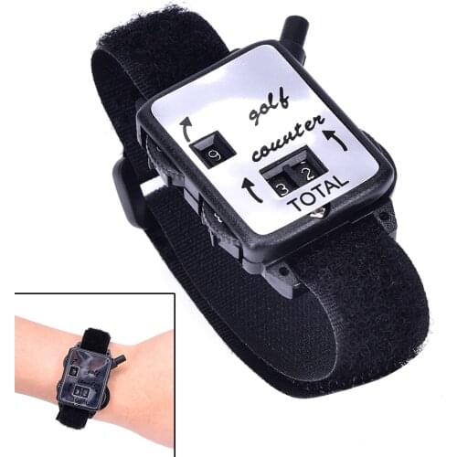 1Pc Mini Black Golf Training Aids Wristband Golf Club Stroke Score Keeper Count Watch Putt Shot Counter Sports Golf Accessories