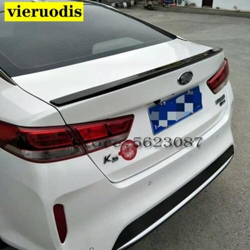 For Kia K5 Optima 2016 ABS Plastic Material Unpainted Color Rear Trunk Lip Boot Wing Primer Rear Roof Spoiler 1Pcs Car Styling