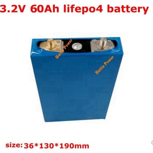 60Ah 3.2v lifepo4 battery prismatic LiFePo4 battery pack diy for solar energy storage motor electric bike electric golf trolley
