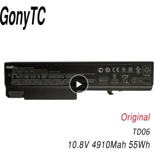 GONYTC TD06 Laptop Battery for HP 6930P 8440P 8440W 6530B 6535B 6735B 6730B HSTNN-IB69 6500B 6440B 6550B 6445B 6450B 6540B 65