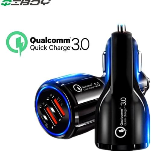 Car Charge USB Quick Car Chargeur 3.0 Universal 2 Port For iPhone Xs Samsung S10 Cable 3A Fast Charging Mobile Phone Car-Charger