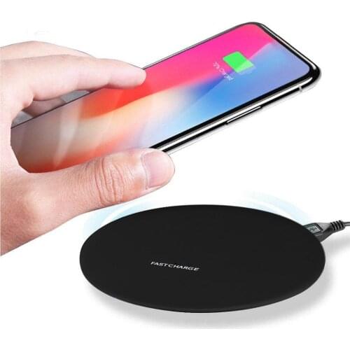 Wireless Charger Ultra-thin 10W Fast Charging Pads Wireless Charger For iPhone8 8p X XS XR XSMAX Samsung Note9 S9 8 7