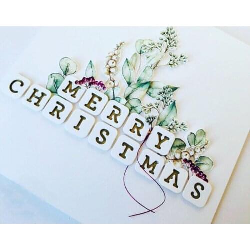 Alphabet Letters Metal Cutting Dies Stencil Scrapbooking DIY Album Christmas Craft Stamps And DiesPaper Card Embossing Decor