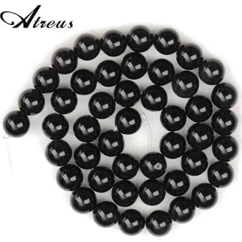 New Natural Stone Beads Colored Obsidian Stone Shiny Round Beads For Jewelry Making 4/6/8/10mm Jadeite DIY Bracelets Necklace