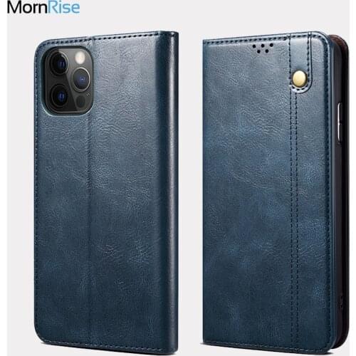 Luxury Retro Leather Flip Cover For iPhone 12 Case Wallet Card Stand Magnetic Book Cover For iPhone 12 Pro Max Phone Cases
