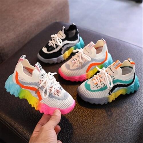 Kids Shoes for Baby Girls and Boys Anti-slip Soft Rubber Bottom Baby Sneaker Casual Flat Shoes Children Size 21-30