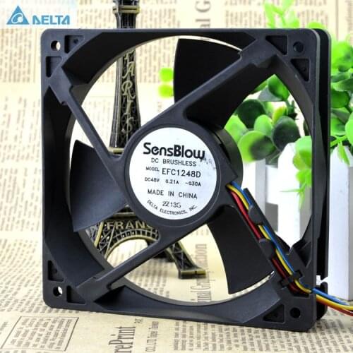For delta EFC1248D 12025 48V 0.21A 4 wire PWM fan For Huawei switches