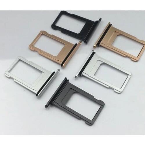 For iPhone 4 / 4S / 5 / 5S / 6 / 6Plus / 6S Nano Sim Card Holder Tray Dual SD Card Slot Replacement Parts