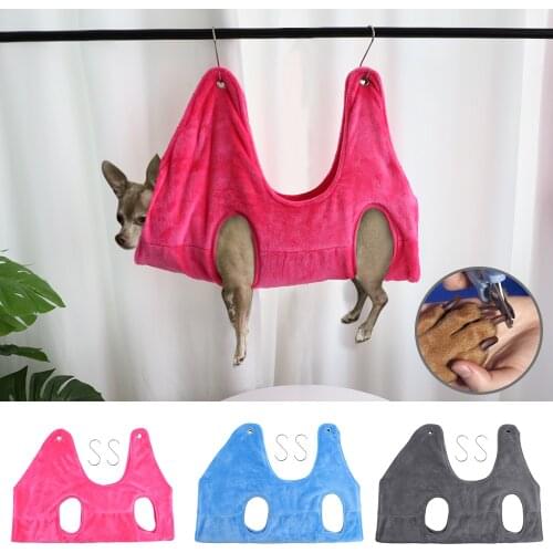 Dog Hammock Helper Puppy Cat Grooming Nail Trimming Pet Grooming Hammock Restraint Bag for Dogs Bathing Shower