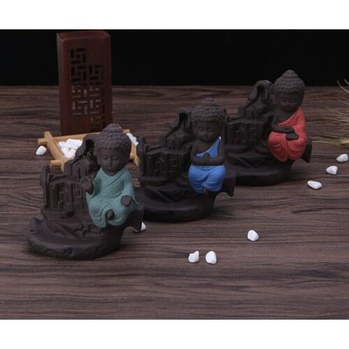Ceramic Glaze Incense Smoke Cone Burner Backflow Censer Tower Holder for Yoga Room Home Ddcor