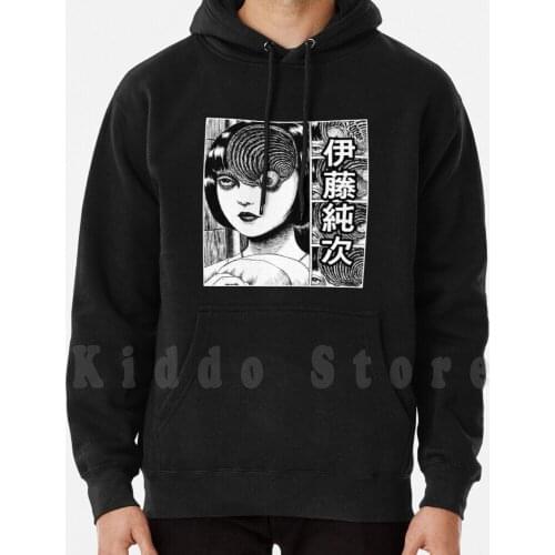 Junji Ito Collection Uzumaki hoodies long sleeve Junji Tags Tomie Ito Junji Ito Horror Ghost Demon Girls Cute