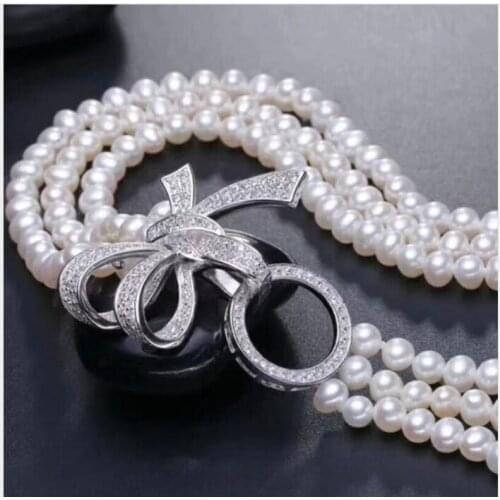 BEAUTIFUL fine jewelry natural south sea white pearl necklace 36" 925 silver closp WHOLESALE