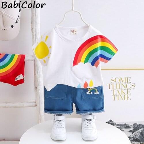Hot Sale Boys Clothing Set Children Summer Boys Clothes Set Cartoon Kids Boy Tracksuit T-shit+Pants Cotton Outfit