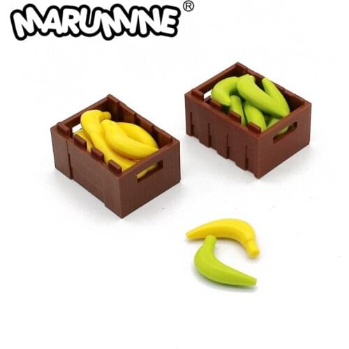 MARUMINE DIY Fruits Banana Food 60 PCS/Lot for figures 33085 Compatible Building blocks toys Educational Tech Parts Toys